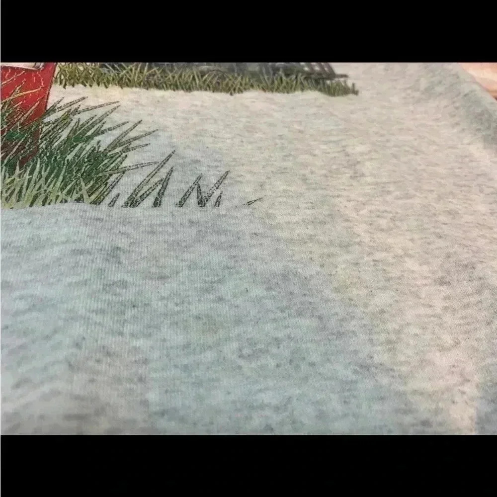 Vintage Lee old truck gasoline pump sweatshirt size Large long sleeve - Picture 2 of 12